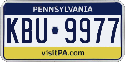 PA license plate KBU9977