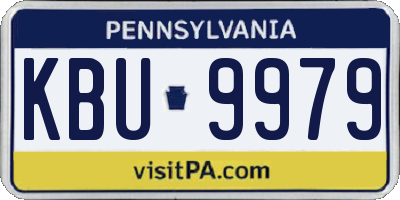 PA license plate KBU9979