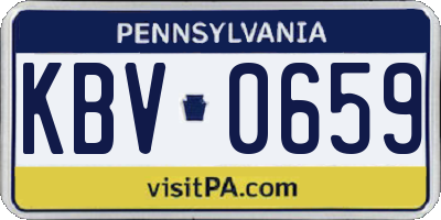PA license plate KBV0659