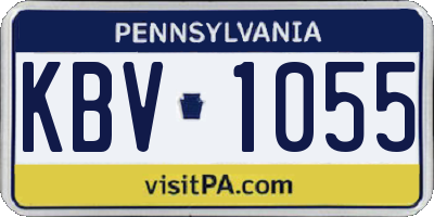 PA license plate KBV1055
