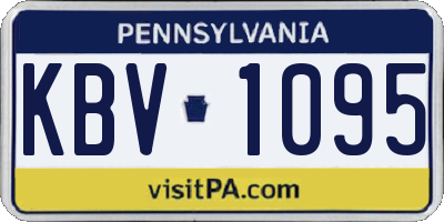 PA license plate KBV1095