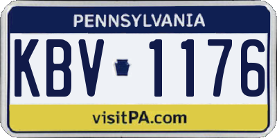 PA license plate KBV1176