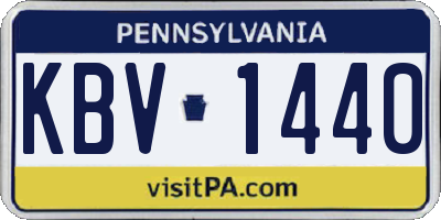 PA license plate KBV1440