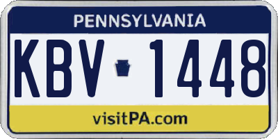 PA license plate KBV1448
