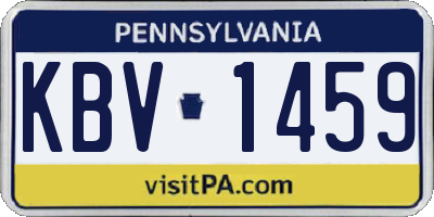 PA license plate KBV1459