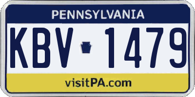 PA license plate KBV1479