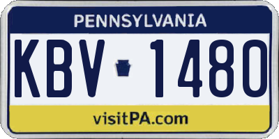 PA license plate KBV1480