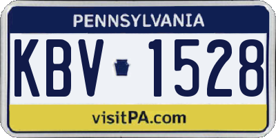 PA license plate KBV1528