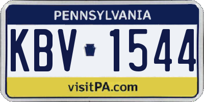 PA license plate KBV1544
