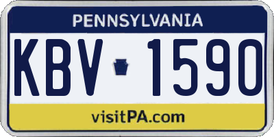 PA license plate KBV1590