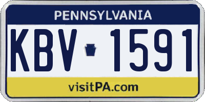 PA license plate KBV1591