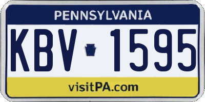 PA license plate KBV1595