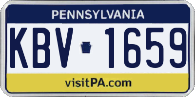 PA license plate KBV1659