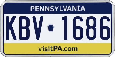 PA license plate KBV1686