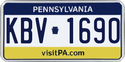 PA license plate KBV1690