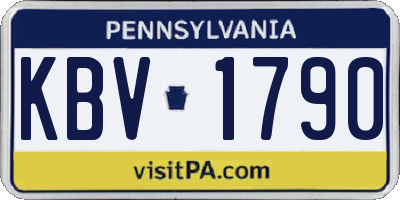 PA license plate KBV1790