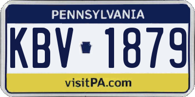 PA license plate KBV1879