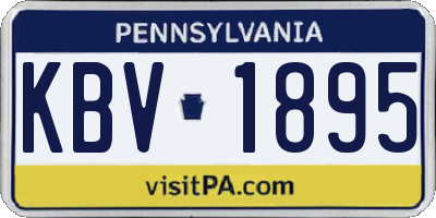 PA license plate KBV1895