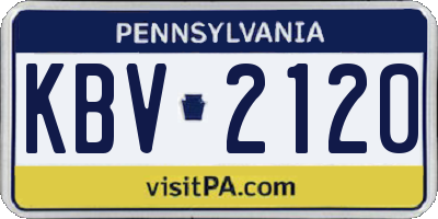PA license plate KBV2120