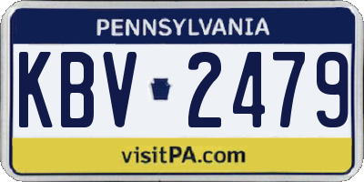 PA license plate KBV2479