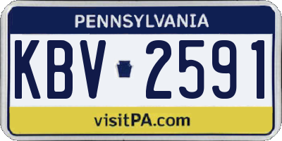 PA license plate KBV2591