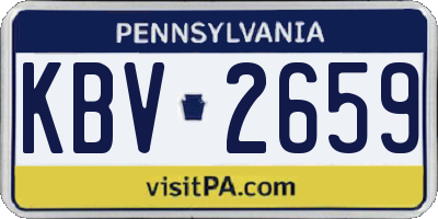 PA license plate KBV2659