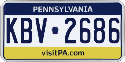 PA license plate KBV2686