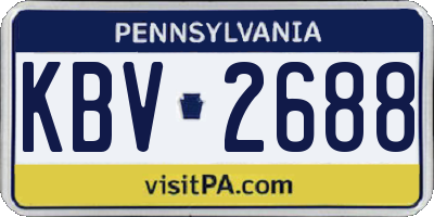 PA license plate KBV2688