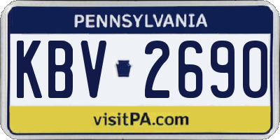 PA license plate KBV2690