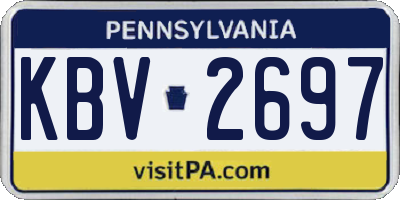 PA license plate KBV2697