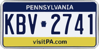 PA license plate KBV2741