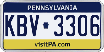 PA license plate KBV3306