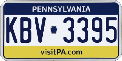 PA license plate KBV3395