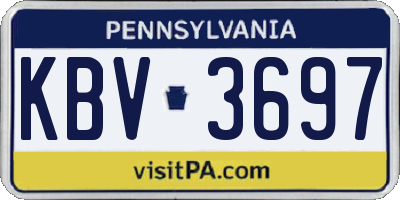 PA license plate KBV3697