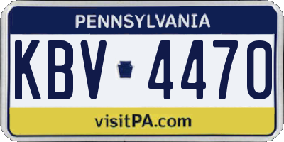 PA license plate KBV4470