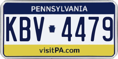 PA license plate KBV4479