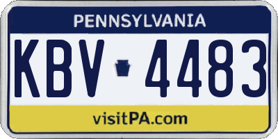 PA license plate KBV4483