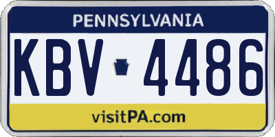 PA license plate KBV4486
