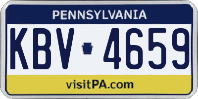 PA license plate KBV4659