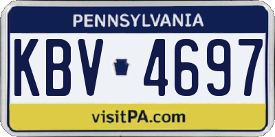PA license plate KBV4697