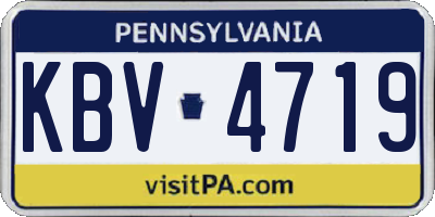 PA license plate KBV4719
