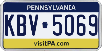 PA license plate KBV5069