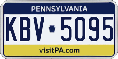 PA license plate KBV5095