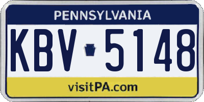PA license plate KBV5148
