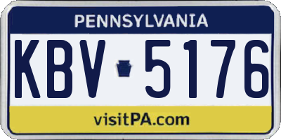 PA license plate KBV5176