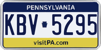 PA license plate KBV5295