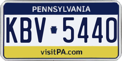 PA license plate KBV5440