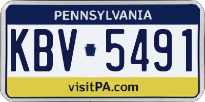 PA license plate KBV5491