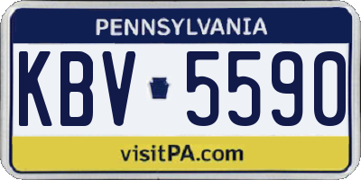 PA license plate KBV5590