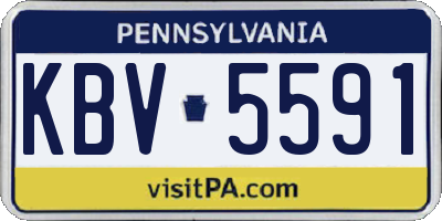 PA license plate KBV5591